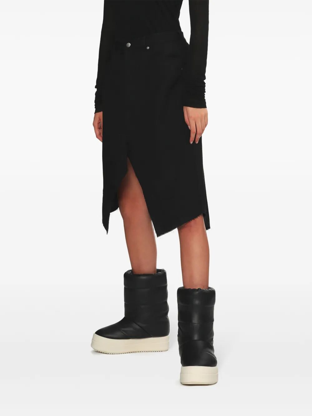 Rick Owens raw-cut midi skirt - Image 3