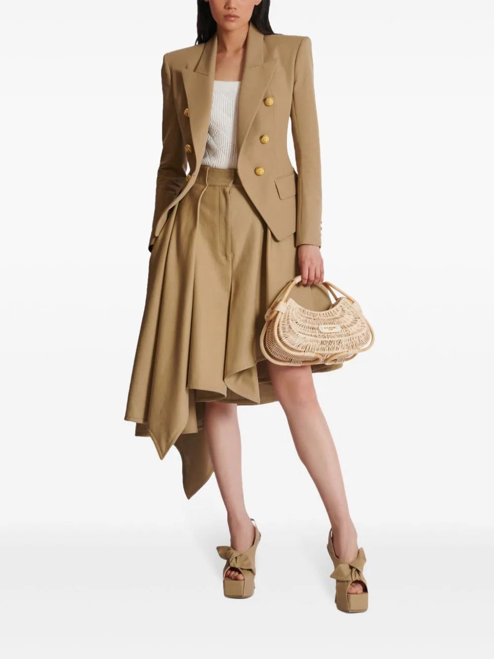 Balmain asymmetric pleated skirt - Image 2