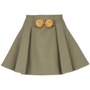 Balmain  grain de poudre flared skirt