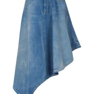 Balmain  asymmetric denim skirt