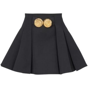 Balmain  grain de poudre flared skirt