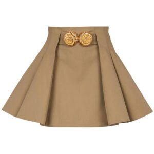 Balmain  grain de poudre flared skirt