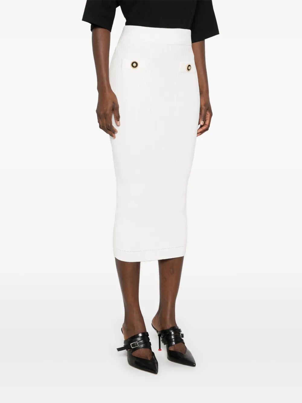 Balmain ribbed midi skirt - Image 3