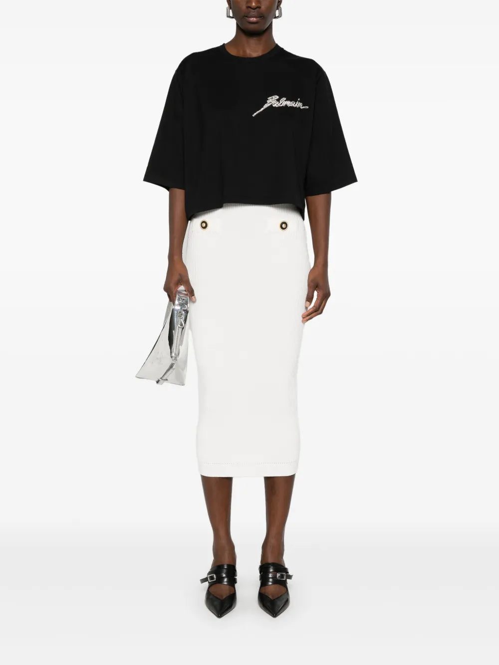 Balmain ribbed midi skirt - Image 2