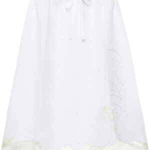 Prada embroidered linen skirt