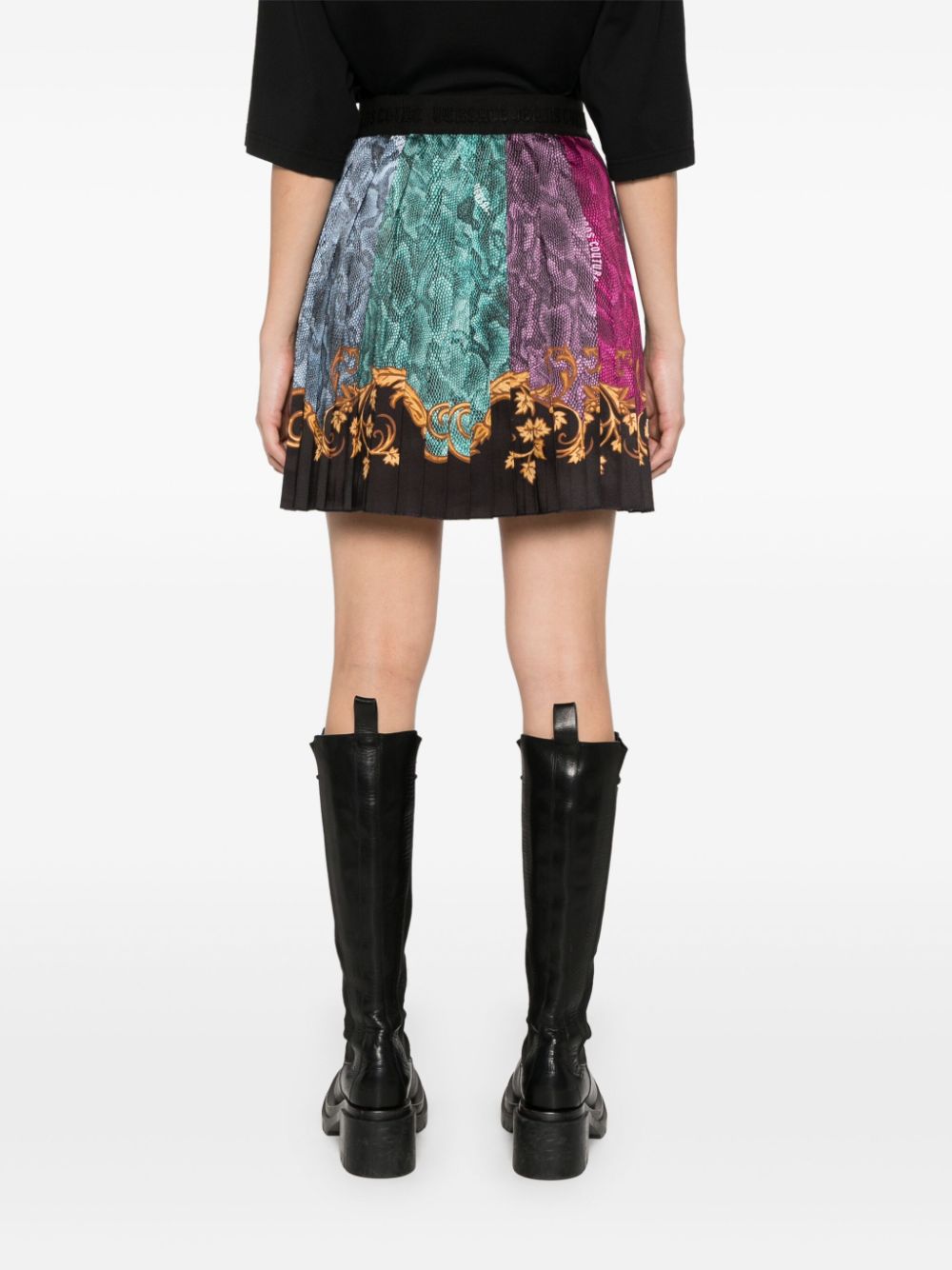 Versace Jeans Couture Barocco-print mini skirt - Image 4