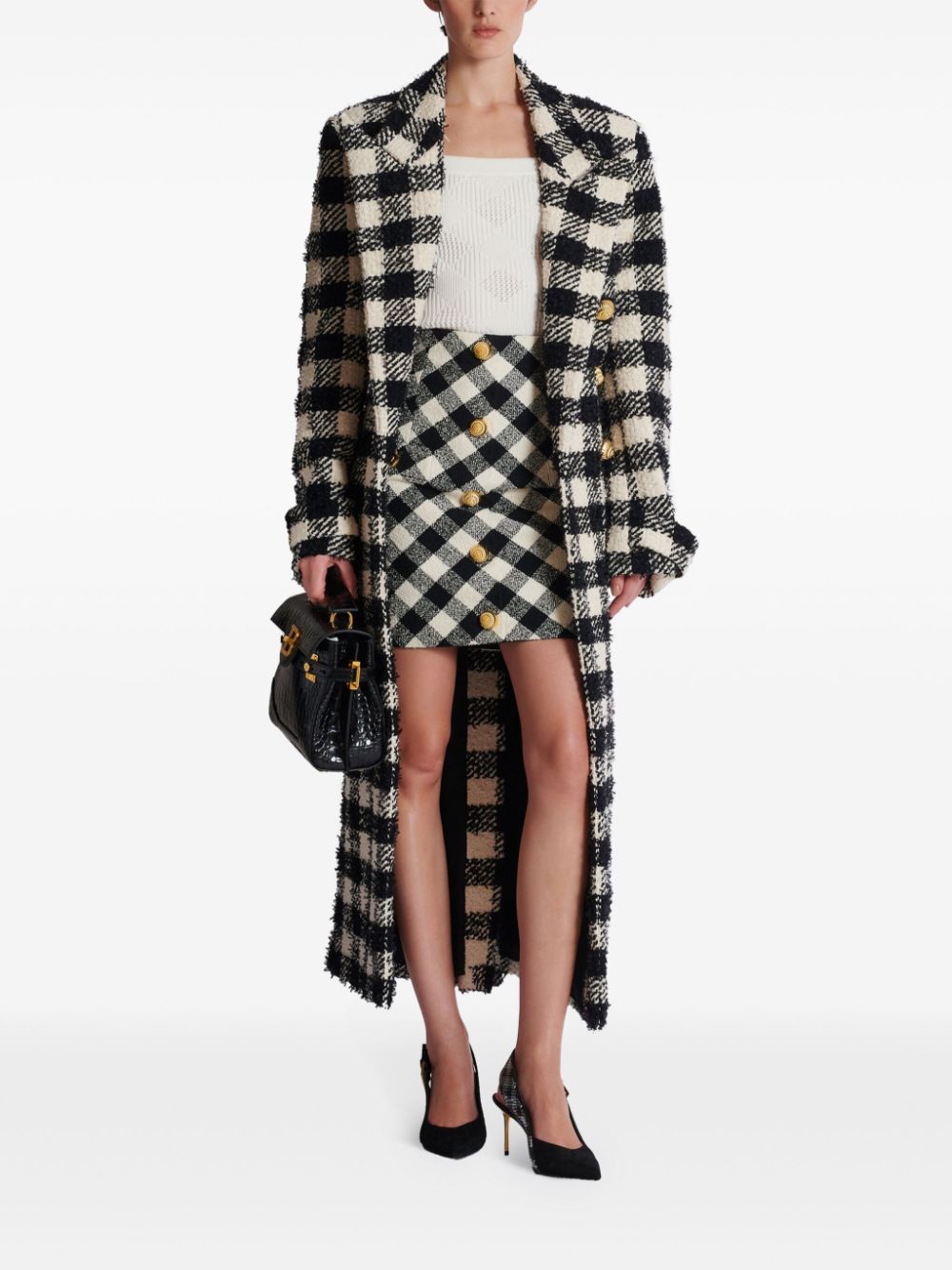 Balmain check-pattern mini skirt - Image 2