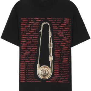 Versace  Medusa Safety Pin-print cotton T-shirt