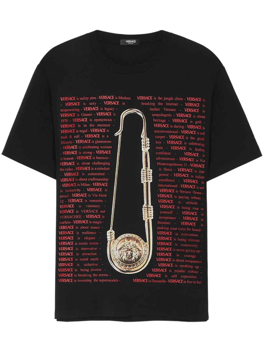 Versace Medusa Safety Pin-print cotton T-shirt