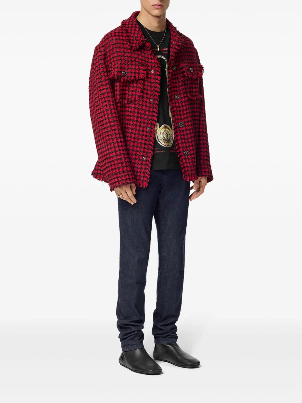 Versace Medusa Safety Pin-print cotton T-shirt - Image 2