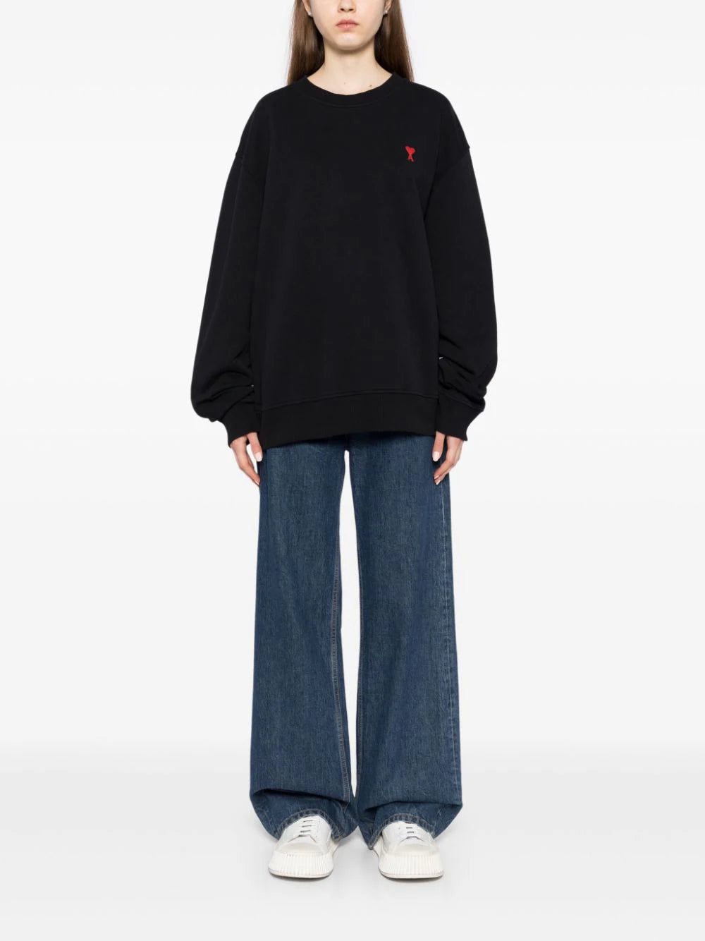 AMI Paris embroidered logo cotton sweatshirt - Image 2