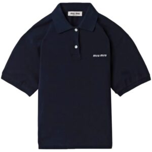 Miu Miu logo-embroidered polo shirt