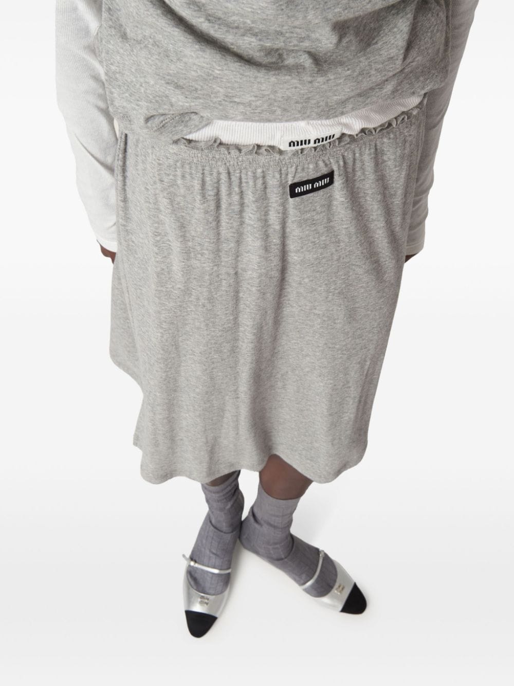 Miu Miu Ribbed jersey skirt - Image 4