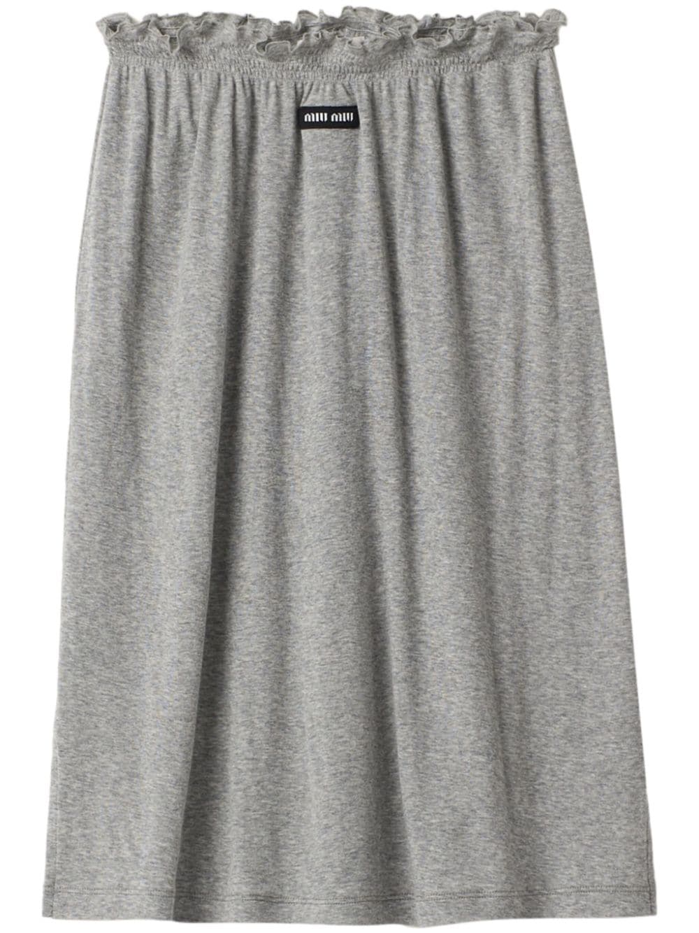 Miu Miu Ribbed jersey skirt