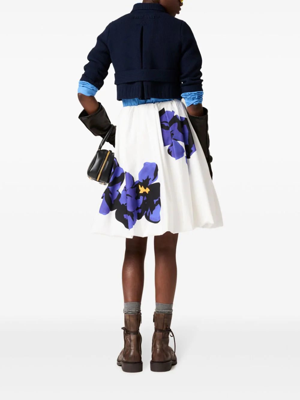 Miu Miu printed poplin midi skirt - Image 3