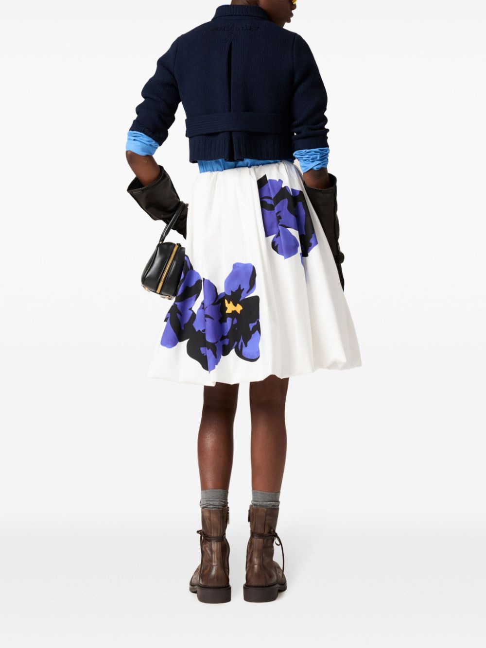 Miu Miu printed poplin midi skirt - Image 3