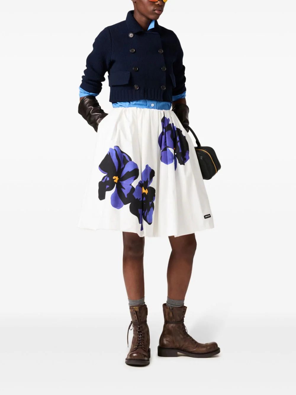 Miu Miu printed poplin midi skirt - Image 2