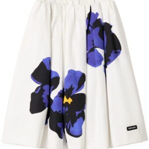 Miu Miu  printed poplin midi skirt