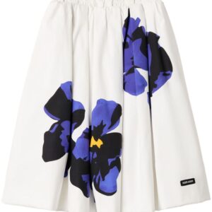 Miu Miu  printed poplin midi skirt