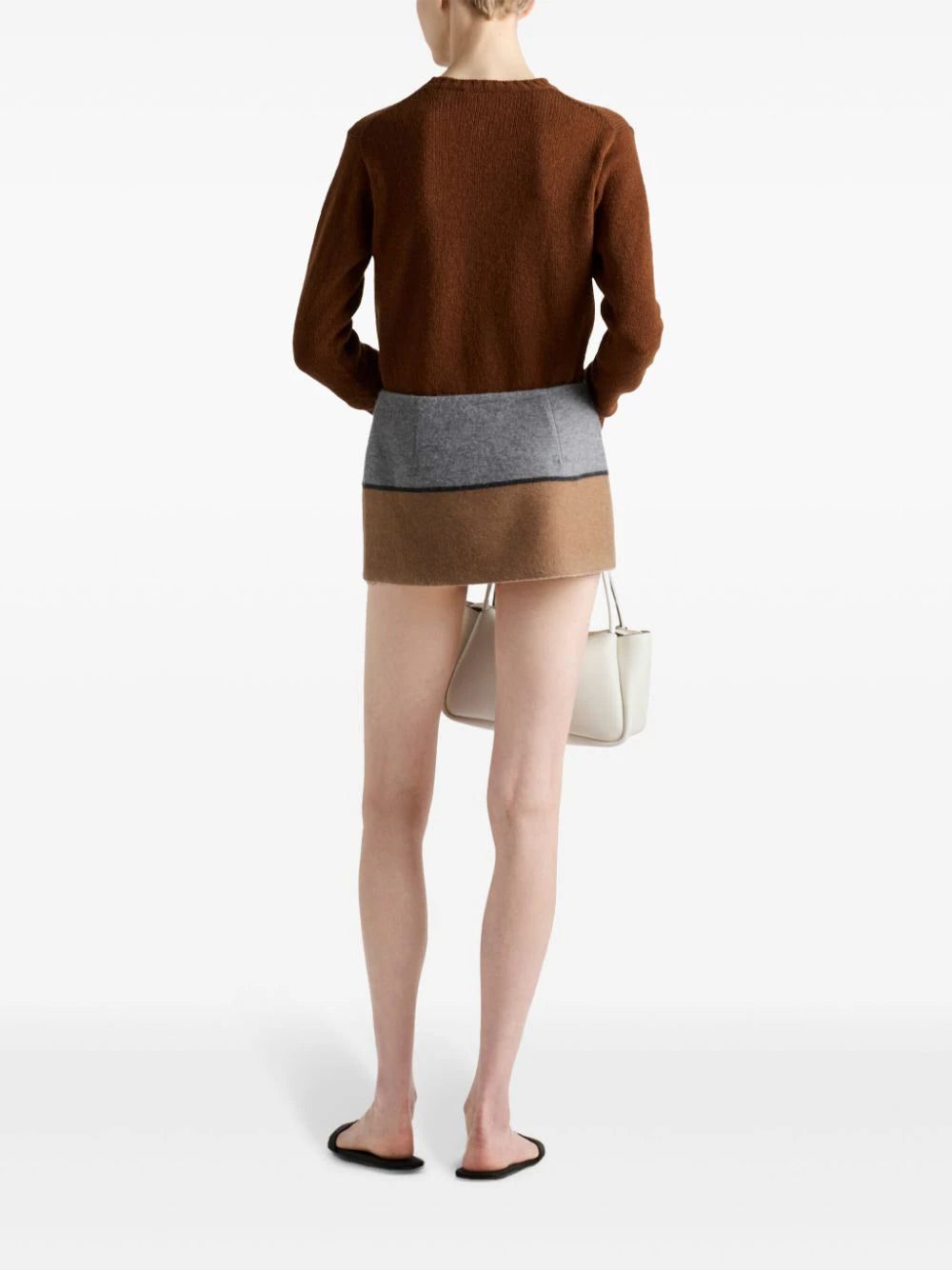 Prada two-tone cashmere mini skirt - Image 3