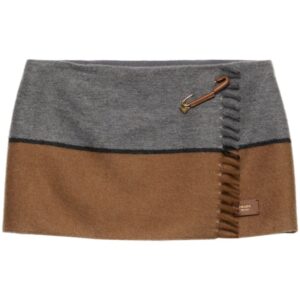 Prada  two-tone cashmere mini skirt