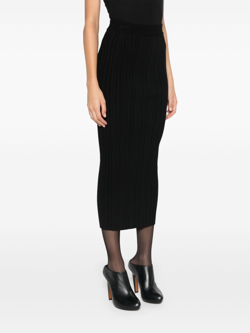 Balmain plissé-effect midi skirt - Image 3