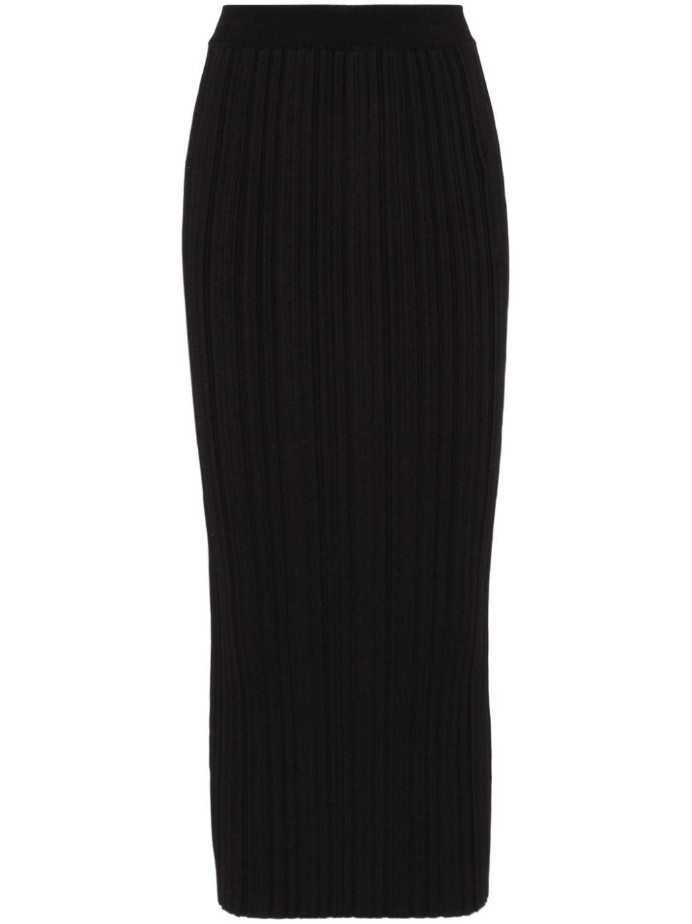 Balmain plissé-effect midi skirt