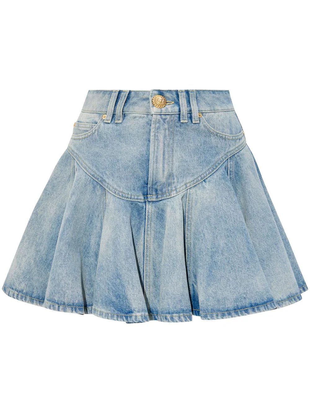 Balmain denim mini skirt