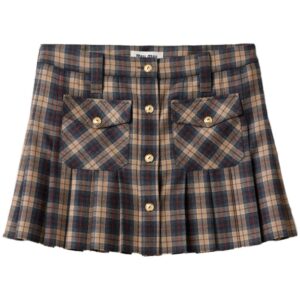 Miu Miu pleated tartan miniskirt