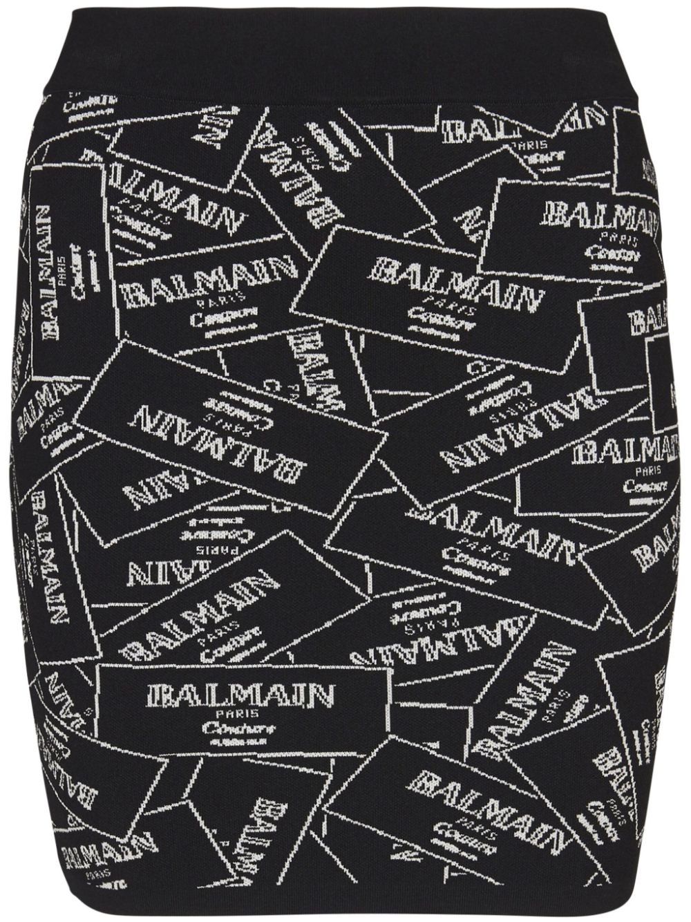 Balmain jacquard-pattern skirt