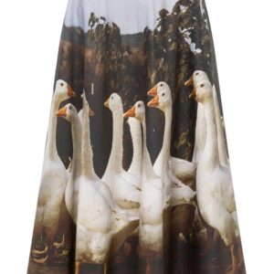 Moschino  graphic-print midi skirt