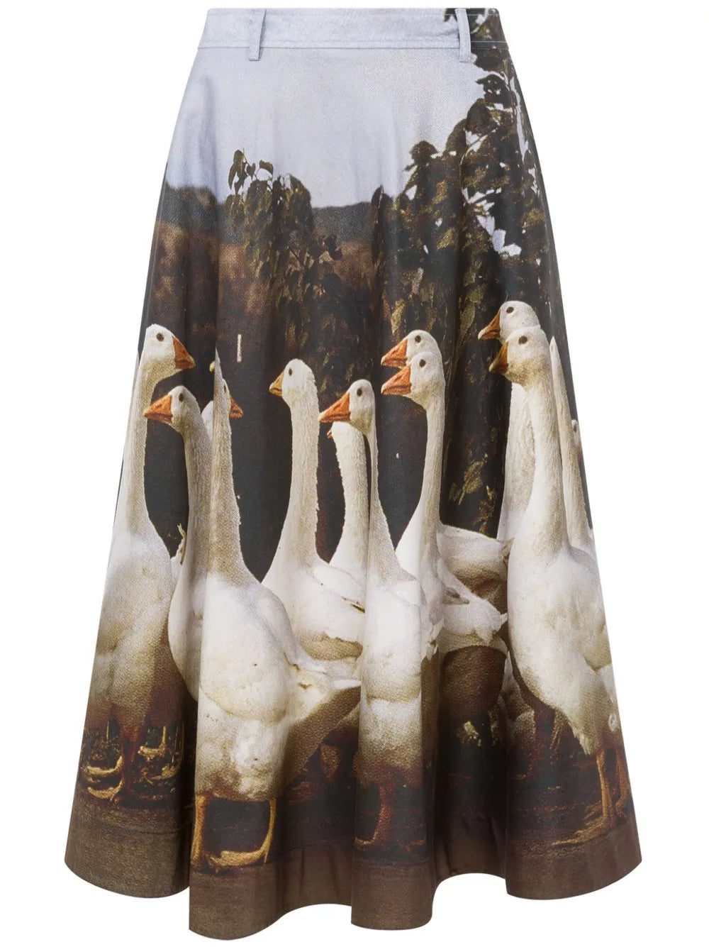 Moschino graphic-print midi skirt