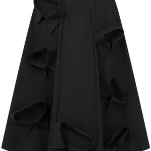 Moschino  collar-appliqué midi skirt