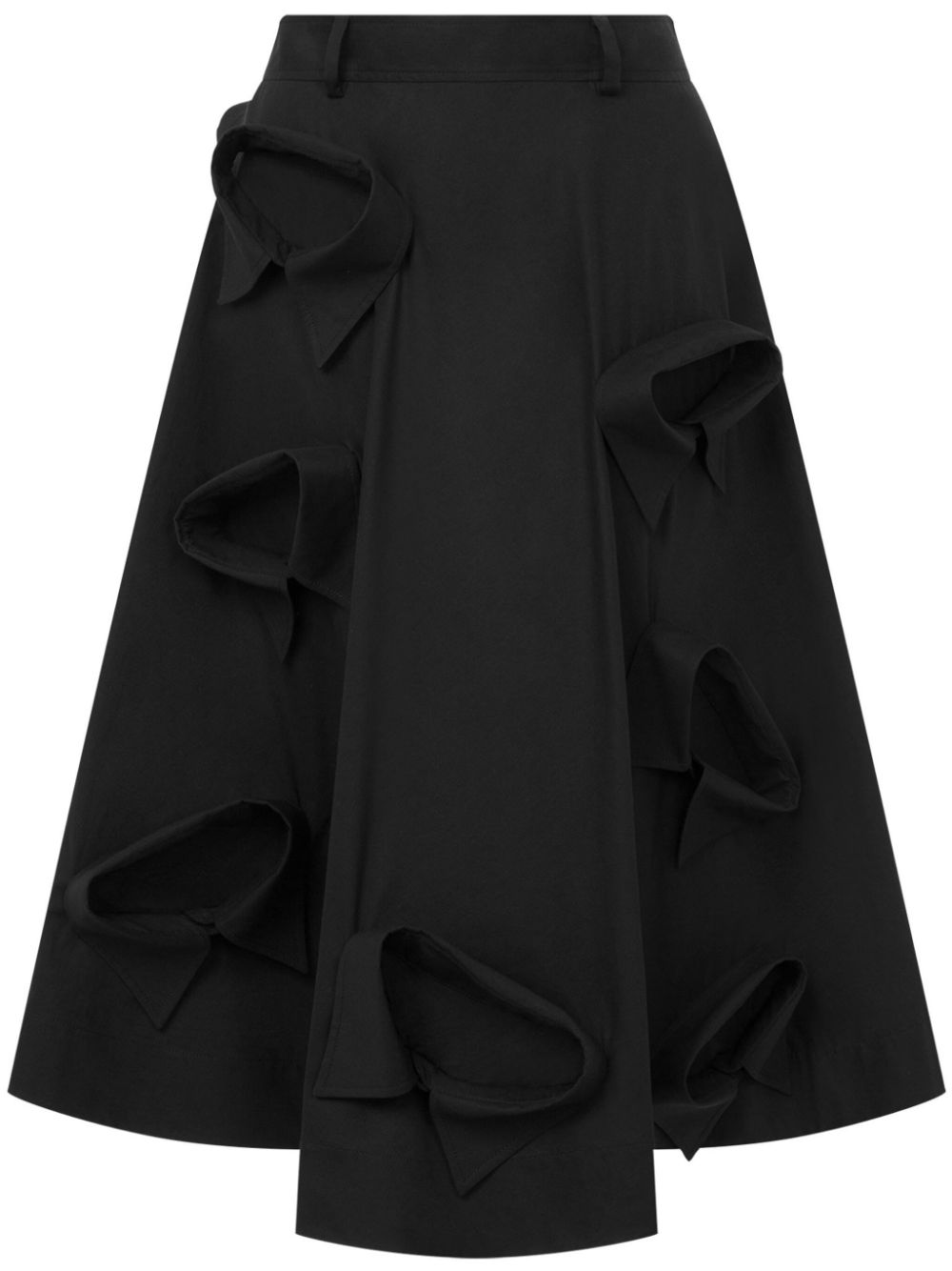 Moschino collar-appliqué midi skirt