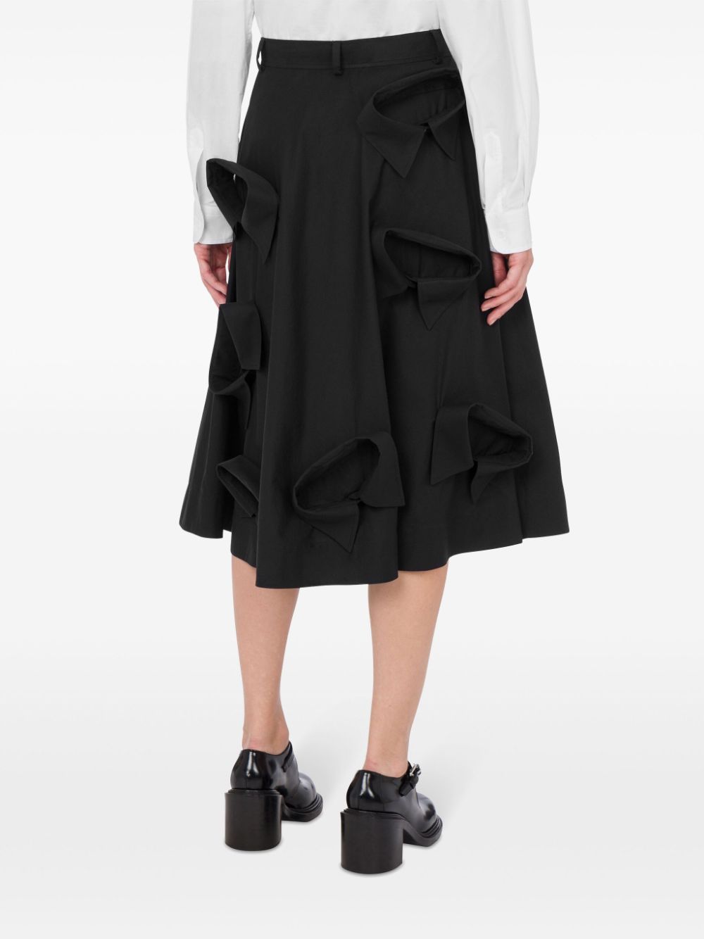 Moschino collar-appliqué midi skirt - Image 2
