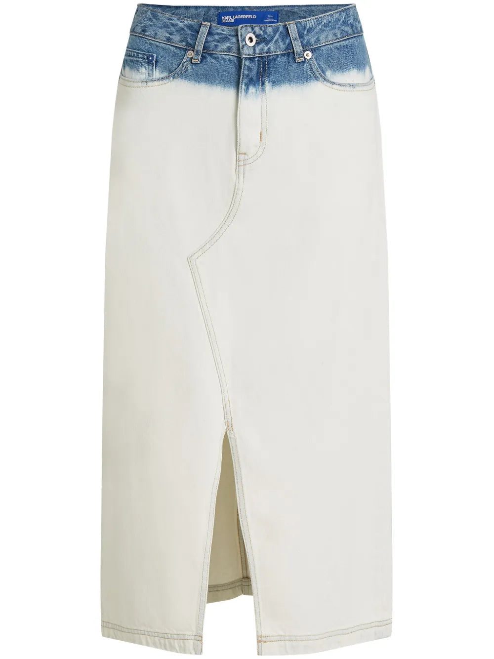 Karl Lagerfeld Jeans ombré denim midi skirt