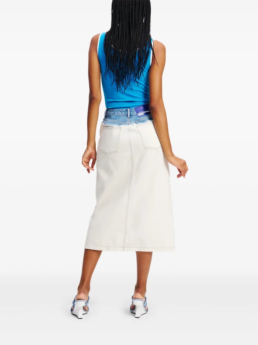 Karl Lagerfeld Jeans ombré denim midi skirt - Image 3