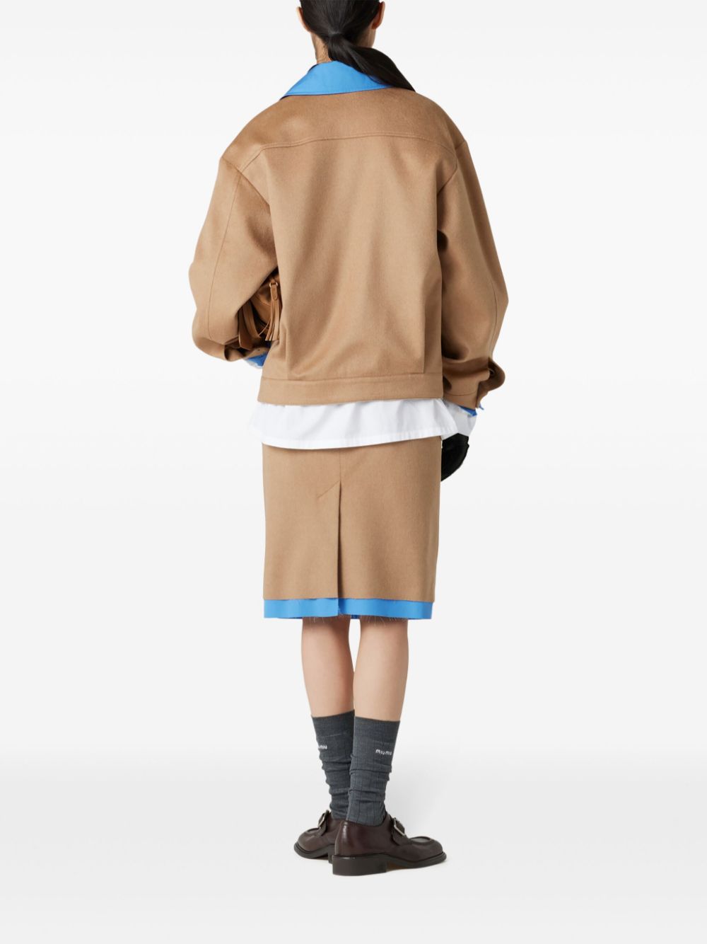 Miu Miu camel-hair midi skirt - Image 3