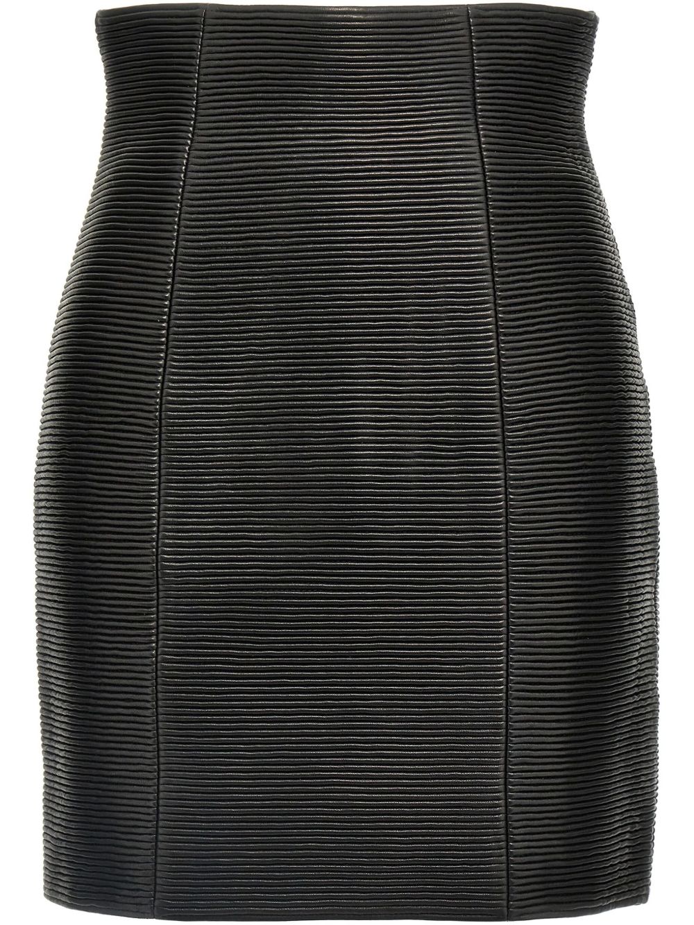 Balmain leather skirt