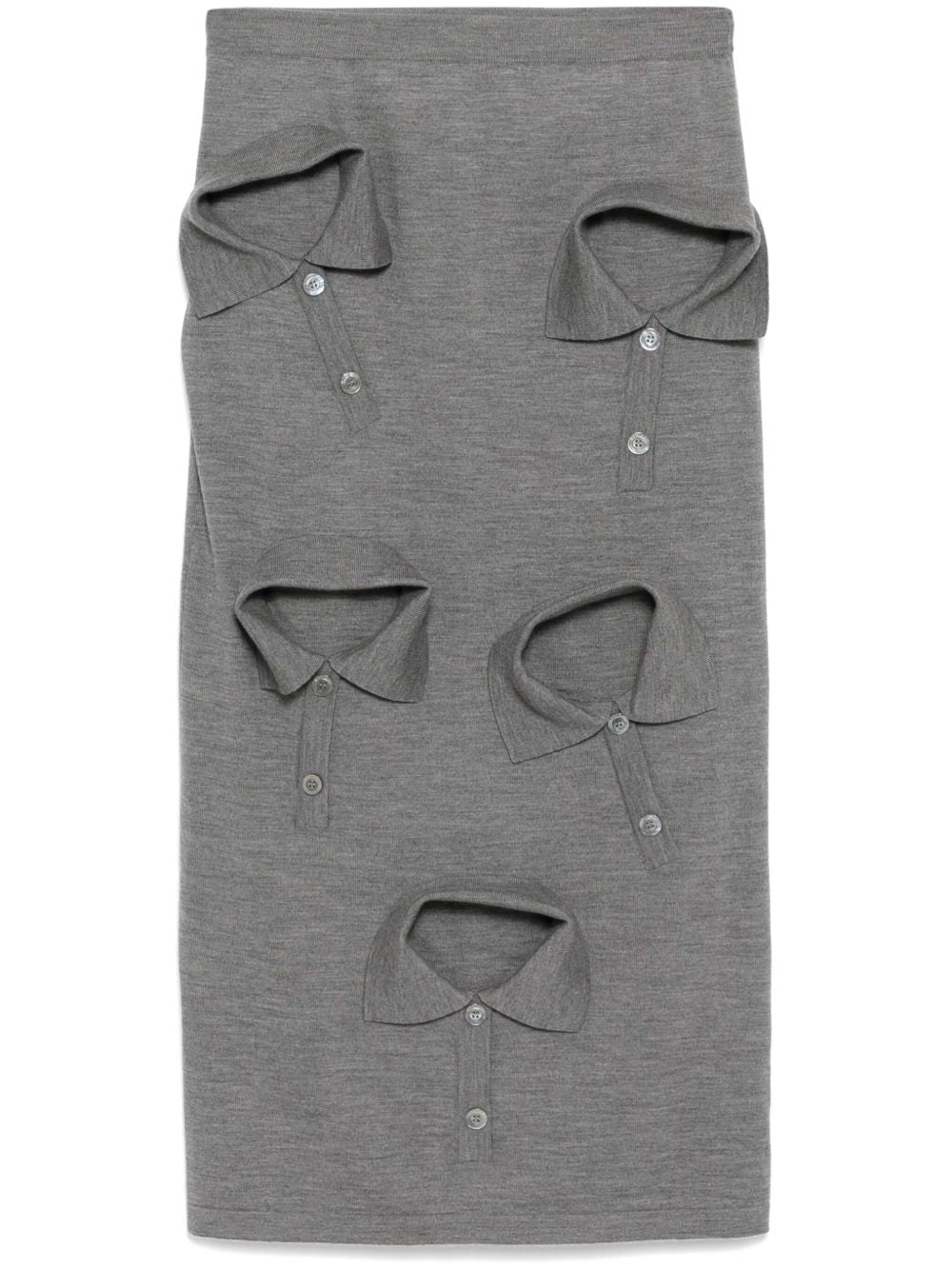 Moschino multi-collar skirt