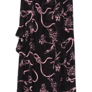 MOSCHINO JEANS  floral-print midi skirt