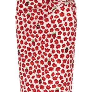 Versace  Strawberry Garden midi skirt