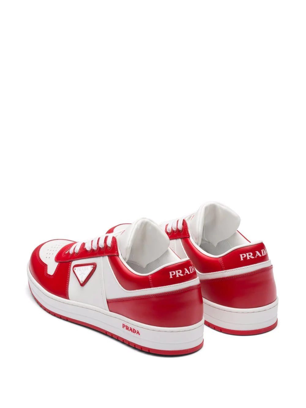 Prada triangle logo-patch low-top sneakers - Image 3
