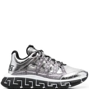 Versace logo-print shimmer sneakers