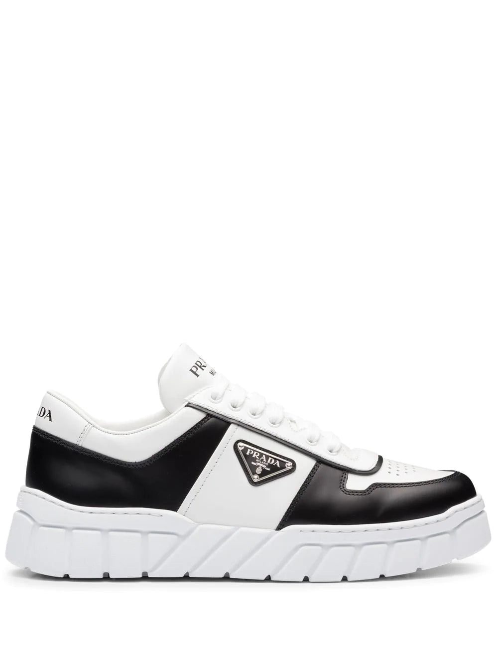 Prada low-top leather sneakers