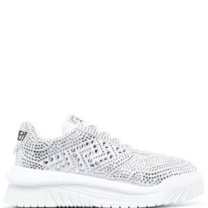 Versace  crystal-embellished lace-up sneakers