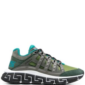 Versace Greca panelled slip-on sneakers