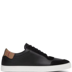 Burberry  Vintage Check panelled leather sneakers