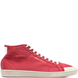 Saint Laurent  logo-print high-top trainers