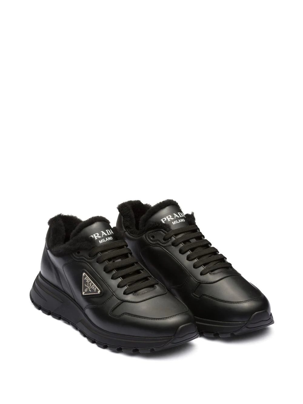 Prada logo leather sneakers - Image 2